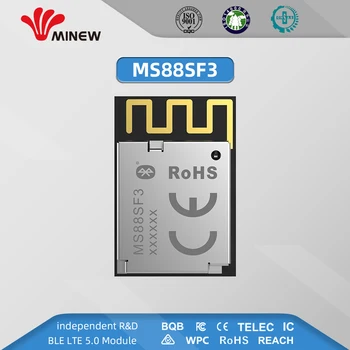 Naujas FCC, CE RoHs Sertifikuota Kompaktiškas (18.5 x 12.5 x 2mm) ir Lankstus, ultra-low power belaidžio WS 5.0 Modulis pagrįstas nRF52840 SoCs