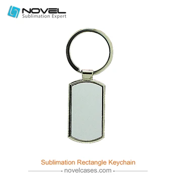 Stačiakampis Paketų Prižiūrėtojų Raktinę,Sublimacijos Keychain Su Metaliniu Įdėklu