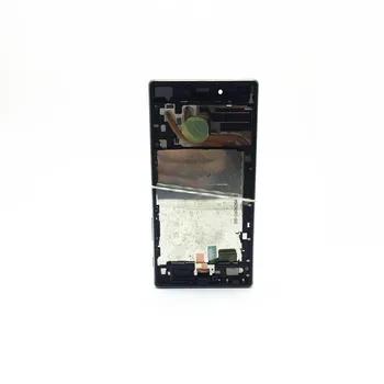 Originalus Sony Xperia Z5 Premium E6853 E6883 E6833 LCD Ekranas su Jutikliniu Ekranu, skaitmeninis keitiklis Asamblėjos Mygtuką Rėmelį