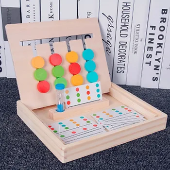 Montessori Anksti Švietimo Matematikos Spalvų Žaislai, Vaikiška Vaikams, Mediniai Žaislai, 4 Spalvų Atitikimo Mokymo Galvoju, Žaislai