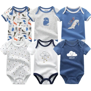 3Pcs vasaros naujagimiui berniukams, kūdikių romper trumpas rankovės medvilnės baby kūdikių pižama jumpsuit ropa bebe kūdikių drabužių 0-12M