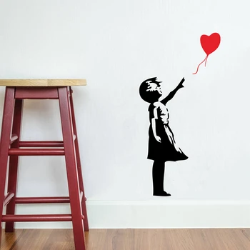 Banksy Sienos Lipdukai, Balionas Mergina Įkvėpė - Banksy Vinilo Sienos Menas, Lipdukas,Nemokamas Pristatymas