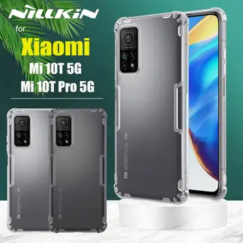 Už Xiaomi Mi 10T Pro 5G Atveju Korpusas Nillkin 0,6 mm Ultra Plonas Plonas Minkštas Silicio TPU Aišku, galinis Dangtelis Xiaomi MI10T Pro 5G