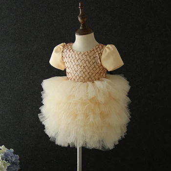 Naujas stilius, kūdikių, jubiliejų, gimtadienio puotą, siuvinėta suknelė gėlių mergaitė Princesė pirmasis šokio spektaklis suknelė