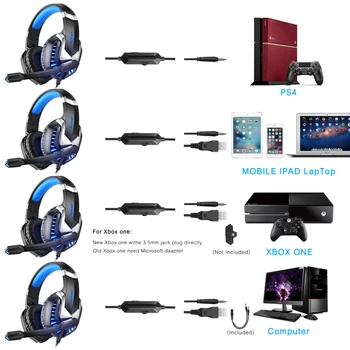J30 Laidinio Ausinės Ausinės Žaidimų Ausinės Su Mikrofonu Wired Stereo Bass, USB, Ausines, PC Nešiojamas kompiuteris Xbox Tablečių Fone De