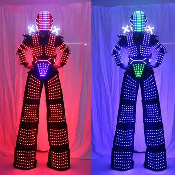 Traje de Robotas LED Polių Walker LED Šviesos Robotas Kostiumas Drabužių įvykio kryoman kostiumas led disfraz de robotas