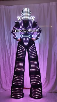 Traje de Robotas LED Polių Walker LED Šviesos Robotas Kostiumas Drabužių įvykio kryoman kostiumas led disfraz de robotas