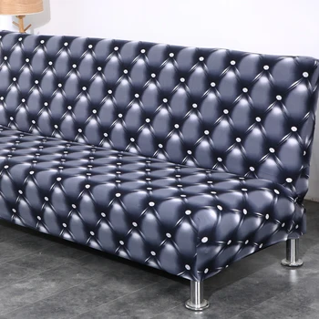 Armless Sofa-Lova Padengti Sulankstomos sėdynės slipcover Šiuolaikinės ruožas apima pigūs Sofos Raštas Elastinga Futonas stendo Apimti 1 vnt