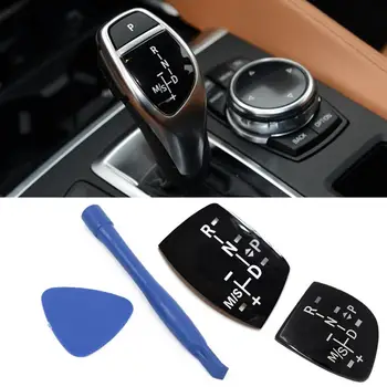 Visų rūšių Shift Knob Skydo Įrankio Mygtuką Padengti Emblema M Naudingumo Lipdukas Tinka BMW X1 X3 X5 X6 M3 M5 yra f01 F10 F30 F35 F15 F16