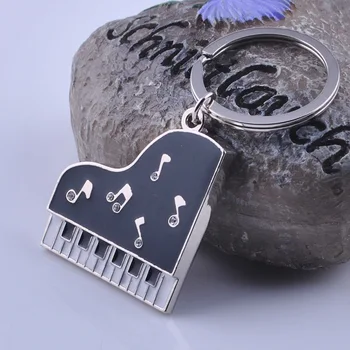 Nemokamas pristatymas 10 vnt/daug fortepijono formos keychain metalo, raktų pakabukai dovana muzikos dovana muzikos Keychain