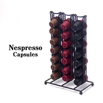42 Puodeliai Kavos Ankštimis Kapsulės Laikiklį Kavos Stotis Stovi Display Rack Kavos Kapsulė stalčiuko už Nespresso Kapsulės Prekes