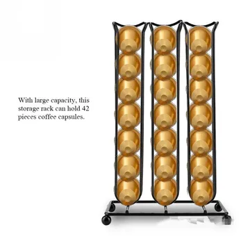 42 Puodeliai Kavos Ankštimis Kapsulės Laikiklį Kavos Stotis Stovi Display Rack Kavos Kapsulė stalčiuko už Nespresso Kapsulės Prekes