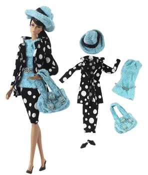 2019 Naujų Drabužių nustatyti Apranga / top coat + Sijonas Džinsai Skrybėlę, Krepšį 1/6 BJD Xinyi FR ST Barbie Lėlės / kūdikių lėlės drabužiai Kalėdos