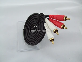 Audio line RCA audio kabelius Red ir white lotus siūlai Signalo linijose Garso ir vaizdo signalo perdavimo 3M 9.6 ft