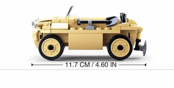 103Pcs Karinės WW2 Amfibijas Automobilių Modelį Plytų Armijos Karių Automobilio Playmobil 