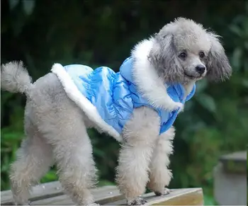 Naujas stilius pet striukė mielas šunelis žiemą šiltas kailis šunų drabužius pet drabužiai, šunų žemyn kailio pet gobtuvu šuo hoodies Skrybėlę nuimamas