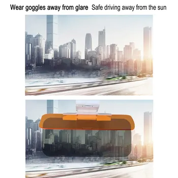 HD Automobilio saulės skydelis Stabdžių Saulės Apakinti Akiniai dieną ir naktį du viename antiglare automobilių veidrodėliai saulės skydelis Apversti Žemyn Aiškus Vaizdas