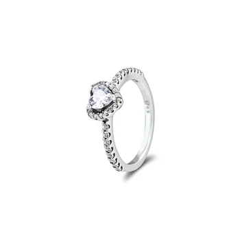 Padidėjęs Širdies Žiedas Autentiški 925 Sterlingas sidabro Papuošalai Žiedas Moters Europos Stiliaus Sidabro Žiedai, Papuošalai Priėmimo