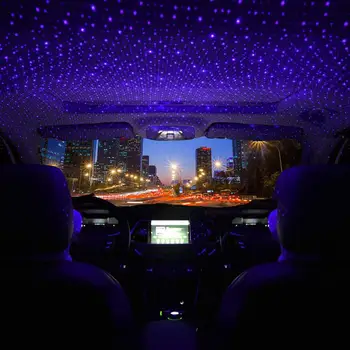Aplinkos Star Šviesos diodų (LED Projektorius Purpurinė Naktis USB Atmosfera Žvaigždė Dangaus Žibintas Vandens, Šviesos, Reguliuojamas Kelių Apšvietimo Efektai