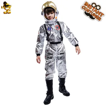 Astronautų Kostiumas Vaikams Gimtadienio Dovana Mergaitė Berniukas Unisex Erdvę Kostiumas Vaidmenų Vaikas Astronautas Jumsuit su Šalmas