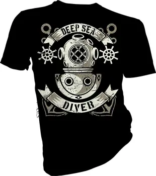 2019 Naujas Mados Vyrai Tee Marškinėliai Deep Sea Diver, Nardymo Suaugusiųjų Unisex & Moteris, T-Shirt