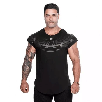 2019 m. Pavasarį, Vasarą, vyriški T Shirts Kultūrizmo Slim marškinėliai Vyrų trumpomis Rankovėmis Prekės Atsitiktinis Žmogus Viršų Tshirts
