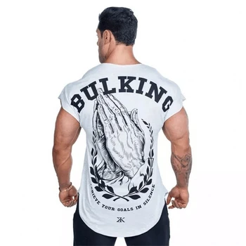 2019 m. Pavasarį, Vasarą, vyriški T Shirts Kultūrizmo Slim marškinėliai Vyrų trumpomis Rankovėmis Prekės Atsitiktinis Žmogus Viršų Tshirts