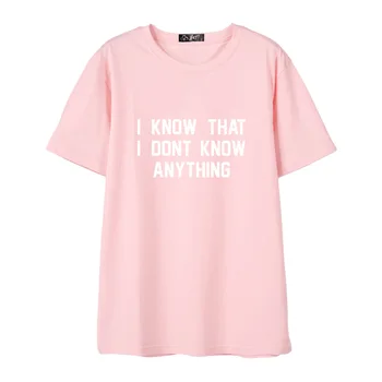 EXO aš žinau, kad aš nežinau nieko unisex kpop stilių aukštos kokybės medvilnės marškinėliai karšto pardavimo high street juokingas mielas tshirts moterims