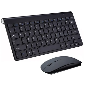 Nešiojamų Mini Wireless Keyboard 2,4 GHz Kompiuterio Klaviatūra Pelė Combo Komplektas Nešiojamas 