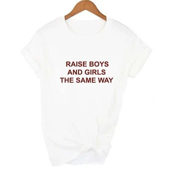 Padidinti Mergaitės ir Berniukai vienodai Moterų Marškinėliai trumpomis Rankovėmis O-Kaklo Balta T Marškinėliai Mados Tees Viršūnes Harajuku Camisetas Mujer