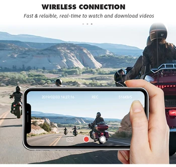 SYS VSYS viso Kūno Vandeniui Motociklas, Fotoaparatas, Diktofonas P6FL WiFi, Dual 1080P Full HD Motociklo DVR Brūkšnys Cam Juoda GPS Dėžutę