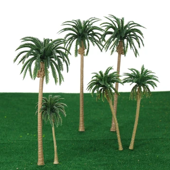 15vnt Dirbtinis Modelis Treeys Žaislai 16cm Plastikinių Miniatiūrų Palmių Medžių Išdėstymo Modelis Traukinio Medžio Kokoso Rainforest Žaislai Gruodis
