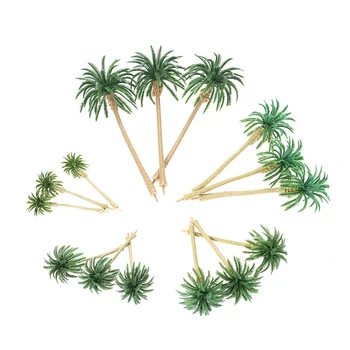 15vnt Dirbtinis Modelis Treeys Žaislai 16cm Plastikinių Miniatiūrų Palmių Medžių Išdėstymo Modelis Traukinio Medžio Kokoso Rainforest Žaislai Gruodis