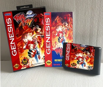 Fatal Fury 2 16 bitų SEGA MD Žaidimo Kortelė Pakuotėje Su Instrukcija Sega Mega Drive Genesis