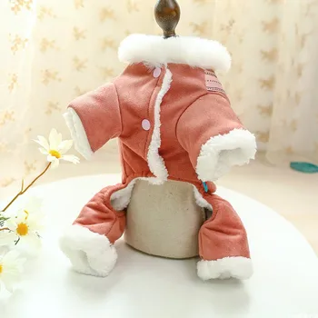 Sustorėti Triušio Rožinis Morkų Žiemos Drabužius šunims, naminių Gyvūnėlių Šuniuką Mielas Jumpsuit XS XL Sniego Storas Kailis Dizaineris Toy Terjeras Lašas Laivybos