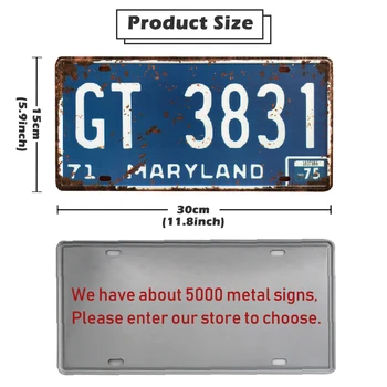 [SQ-DGLZ] Licencijos Plokštelė Automobilių Metalo Pasirašyti Derliaus Alavo Ženklas 