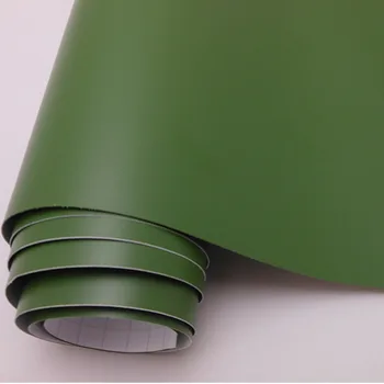 Matinis Vinilo Įvyniojimas Automobilių Lipdukas Armijos Žalioji Automobilių Stiliaus Filmas su Oro burbulas nemokamai 40cm 30cm 50cm