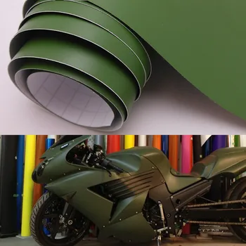 Matinis Vinilo Įvyniojimas Automobilių Lipdukas Armijos Žalioji Automobilių Stiliaus Filmas su Oro burbulas nemokamai 40cm 30cm 50cm