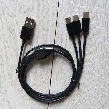 1m 3ft 3 in 1 USB Tipo C kabelio Galia 3 C TIPO įrenginiais vienu Metu
