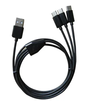 1m 3ft 3 in 1 USB Tipo C kabelio Galia 3 C TIPO įrenginiais vienu Metu