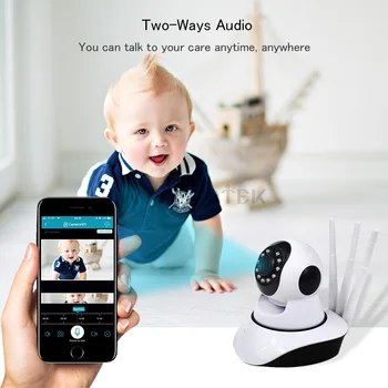 720P Kūdikio stebėjimo wifi Belaidė IP kamera, Wi-fi, Video Auklė Cam Kūdikių stebėti Kameros su Naktinio Matymo Mini kamera, dviejų krypčių garso