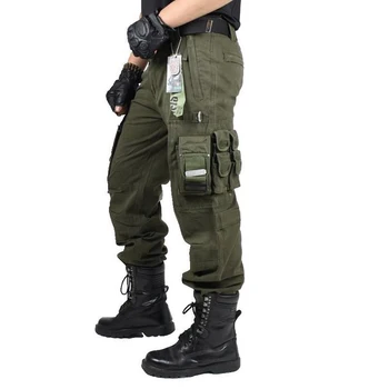 Naujas Mens Tactical Kelnes Vyrų Krovinių Kelnės Kombinezonas Mens Armijos Drabužiai, Darbo Drabužiai Daug Kišenėje Kovoti Su Karinės Tiesios Kelnės