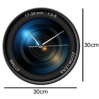 Kameros Lęšis 3D Sieninis Laikrodis spalvotų Nuotraukų ISO Poveikio Snap Selfie Užsakymą Šiuolaikinės Dekoratyvinės Sienų Laikrodis Photograher Dovana
