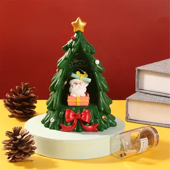 Kūrybos Mediniai Apšviesta Namus Santa Claus Apdailos Šviesos Medinių Kalėdų Eglučių Papuošalai Namuose Naujųjų Metų Dovana 2020 2021