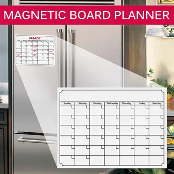 Daugkartinio naudojimo Magnetinio Kalendoriaus Savaitės Mėnesio Planavimo Lenta, Lenta su Su 3 Spalvos Žymeklis Namų Virtuvės, Biuro