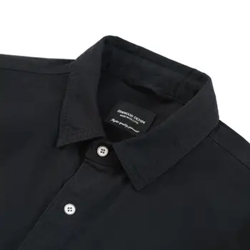 SIMWOOD 2020 m. Rudenį Naują Atsitiktinis Black Marškinėliai Vyrams Medvilnės Patogi dvigulė Krūtinės Kišenės ilgomis Rankovėmis Marškinėliai SJ170602