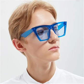 JAXIN Mados negabaritinių lauke akiniai nuo saulės moterims retro didelio dydžio akiniai nuo saulės vyrams skaidrų langelį tendencija gražus akiniai UV400gafa