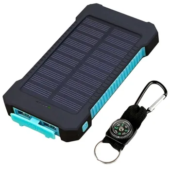 AIMIHUO 20000mAh Powerbank Dual USB Saulės Powerbank Baterija Nešiojamas Vandeniui atsparus Įkrovimo Išorės Baterijos Kroviklis, skirtas 