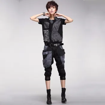 Max LuLu Naujas 2019 Mados Korėjos Stiliaus Ponios Vasaros Viršūnės Ir Kelnės, Moteriški Džinsai Dviejų Dalių Rinkinys Moterų Nėriniai Drabužius Sexy Apranga