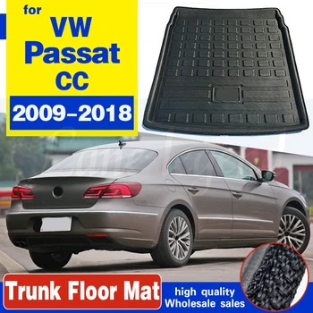 VW Volkswagen Passat CC 2009 m.~2018 Įkrovos Kilimėlis Galiniai bagažo skyriaus Įdėklas Krovinių Grindų Dėklas Kilimų, Purvo Trinkelėmis Guard Raštas Priedai
